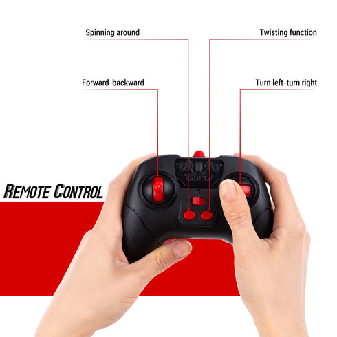 RC Stunt Car, Red, Amazing Toy with Remote Control